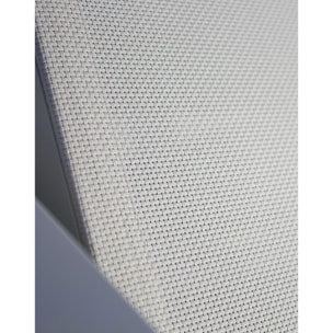 IBIZA - Lot de 2 bains de soleil en aluminium et toile plastifiée blanche