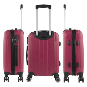 Juego De Trolley Cabina Y Neceser Itaca Havel Fresa