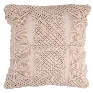 Fodera cuscino in tessuto macrame' bianco cm40x40