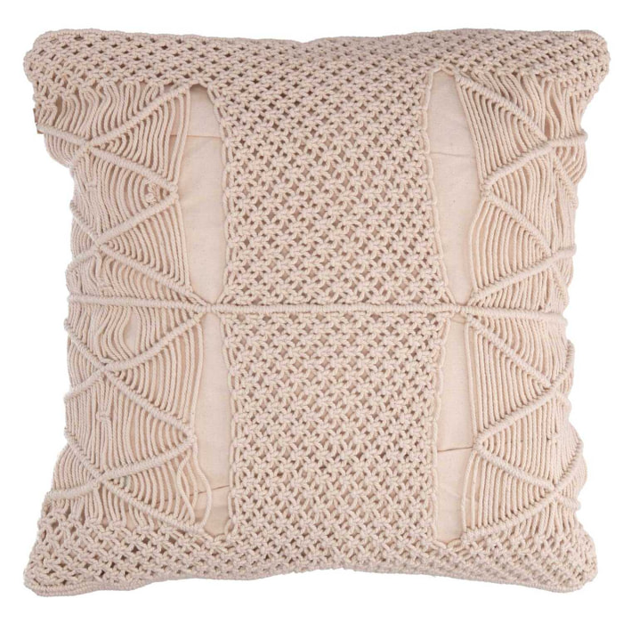 Fodera cuscino in tessuto macrame' bianco cm40x40