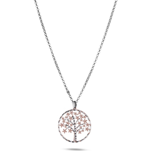 Collana Hiriwa 925 Albero della Vita Argento Bicolore