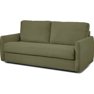 Canapé convertible express 3 places en velours côtelé - BIANCA