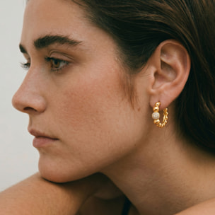 Pendientes Lordae acabado oro amarillo 18k