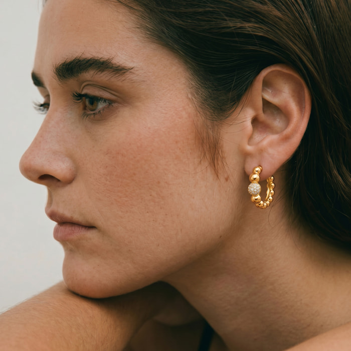 Pendientes Lordae acabado oro amarillo 18k