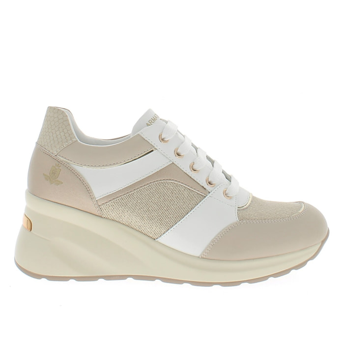 Armata di Mare Scarpe Donna Sneakers Casual con Soletta in Memory Foam AMD S61H18 White Nude Gold