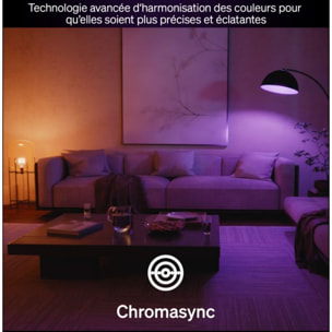 Ampoule LED connectée PHILIPS HUE E27 White&Color Ambiance 100W