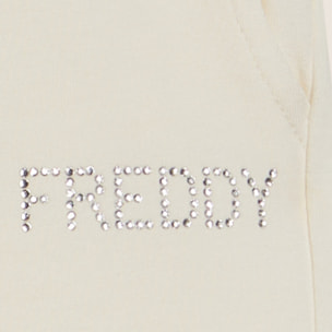 Pantaloni Sportivi Cropped con risvolto e strass FREDDY