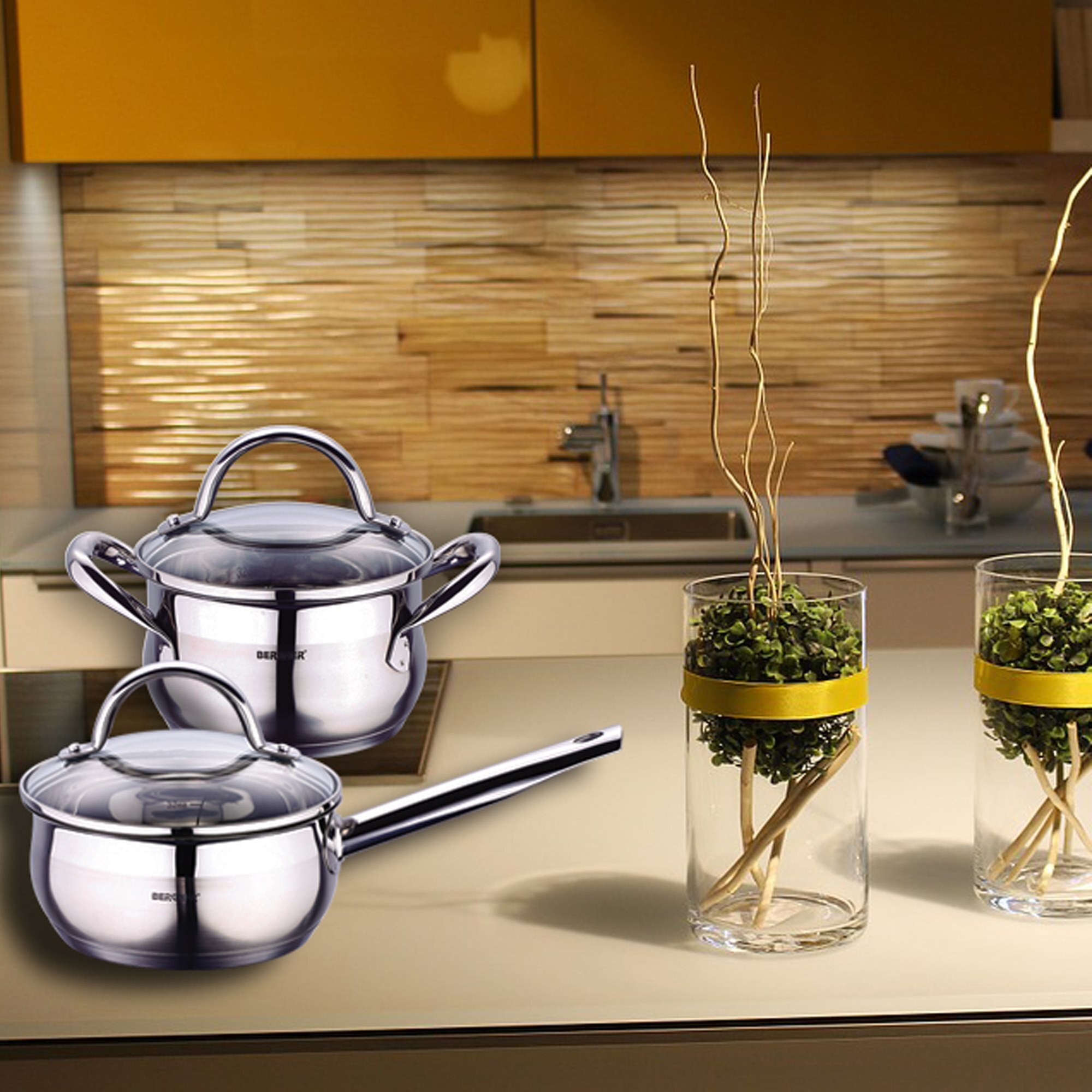 BERGNER - CACEROLA CON TAPA 20CM COLECCIÓN  GOURMET