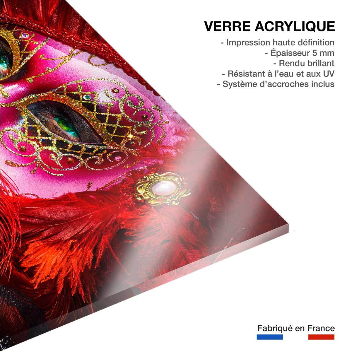 Tableau contemporain Masque Tableau plexiglas