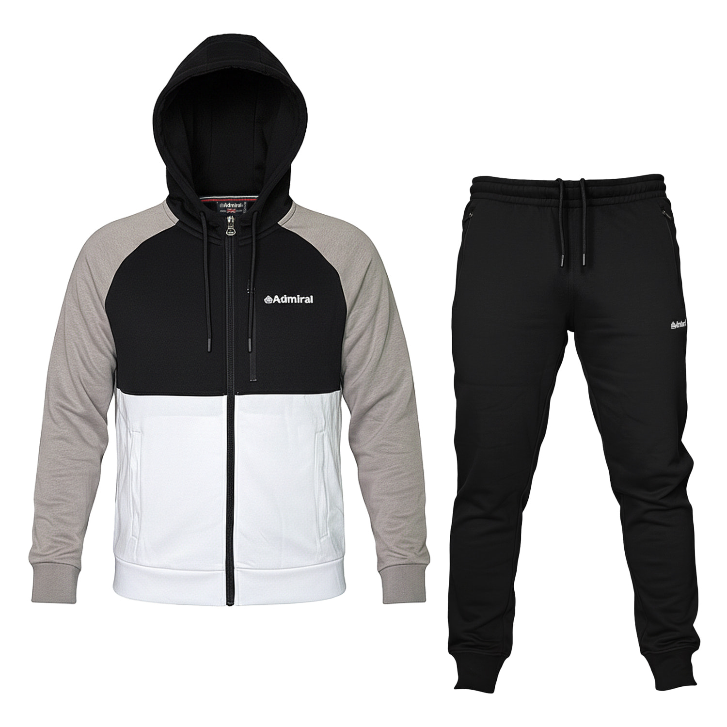 Tuta Uomo ADMIRAL Cotone Felpato Full Zip