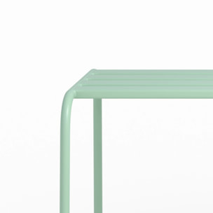 Banc de jardin en métal vert clair 2 personnes - Yumi