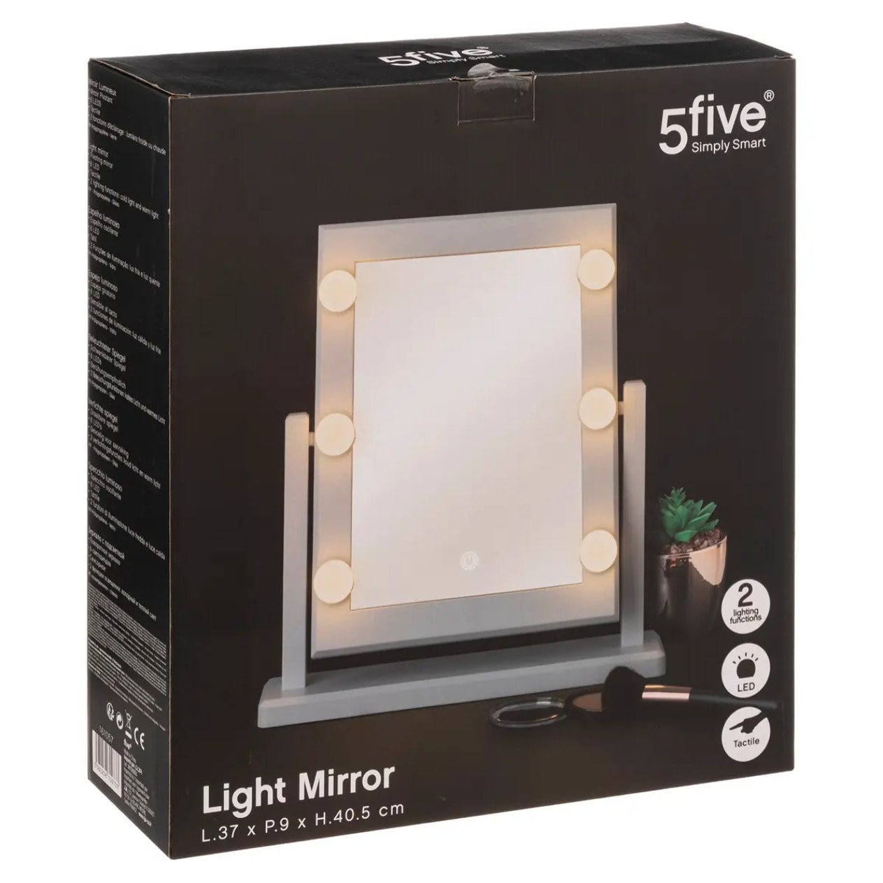 Miroir à led 40x37cm blanc