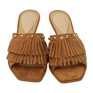 Sandali frange - tacco 7,0 cm
