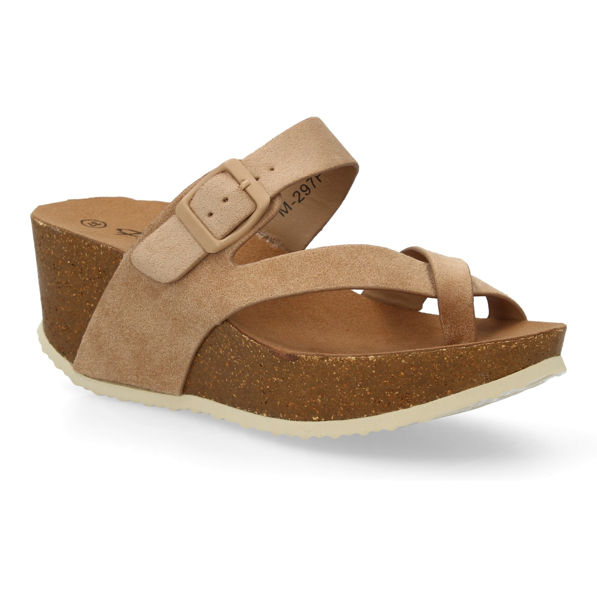 Sandalia Mujer cómoda con cuña y hebilla