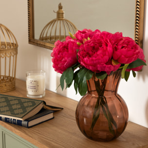 Bouquet de 4 pivoines artificielles Bely rose H31cm