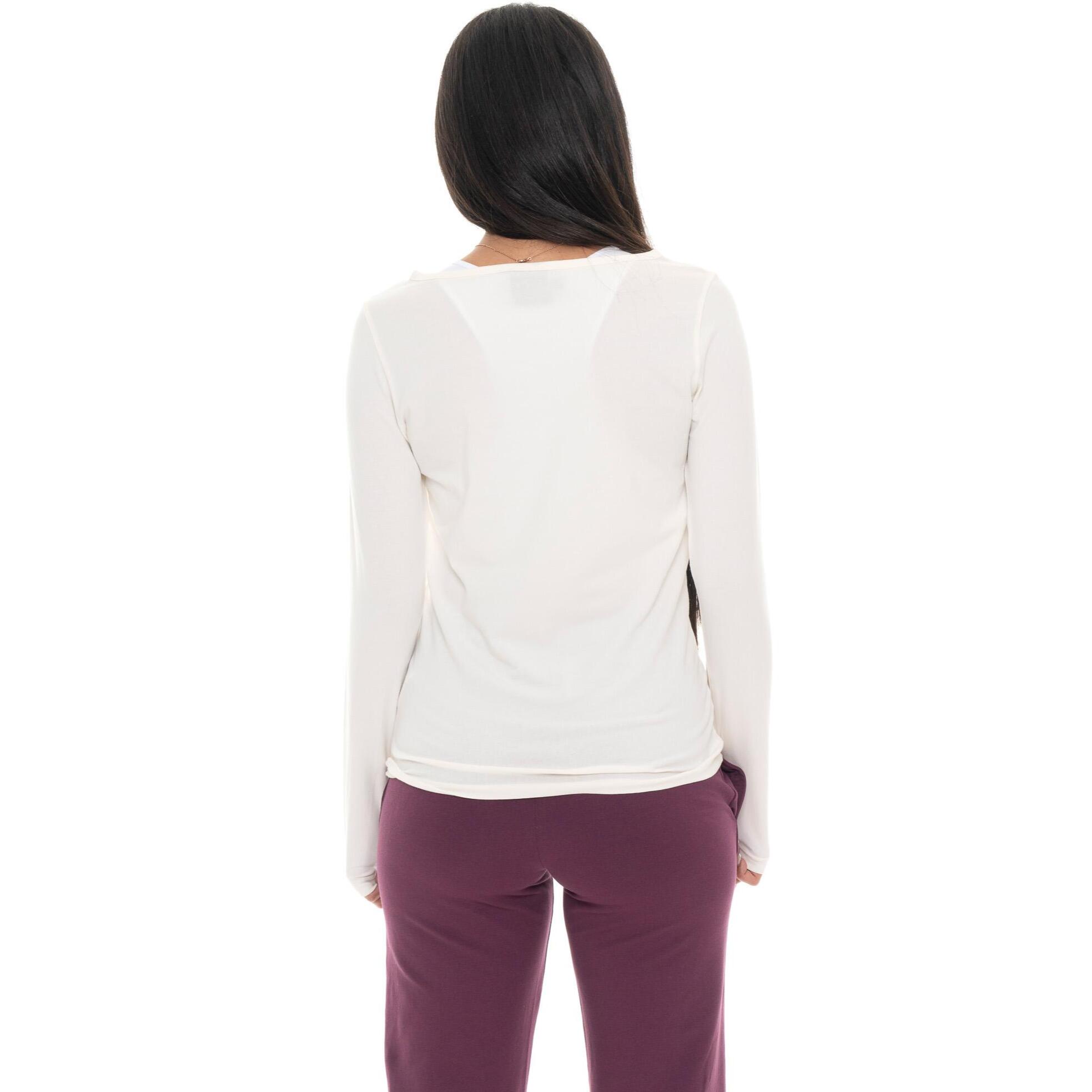 T-shirt donna a manica lunga con stampa Leone 1947 Never Without