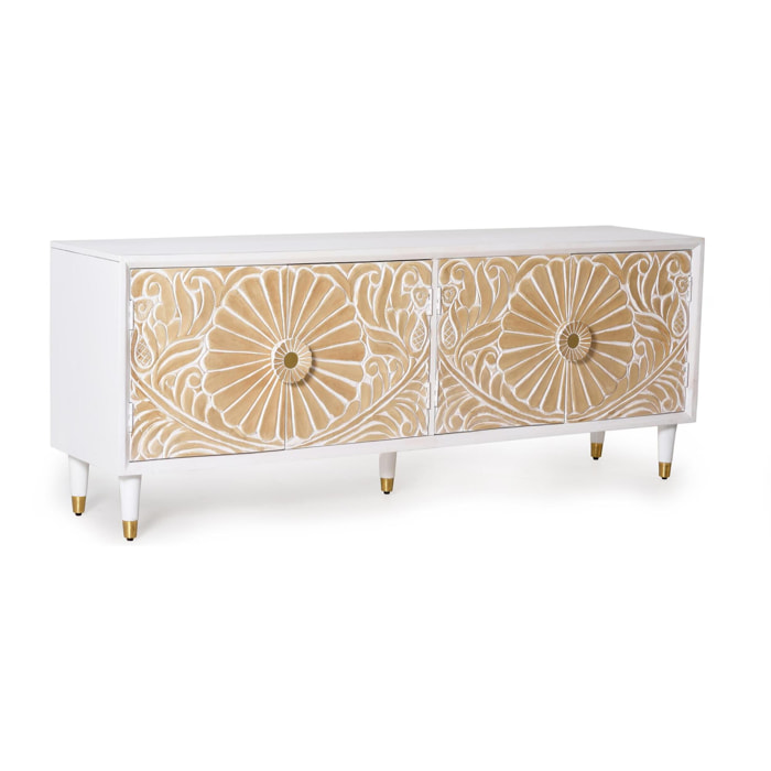 Mueble tv - madera de mango - 65x170x40cm