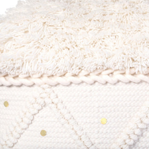 Tabouret semi artisanal en laine PAPA