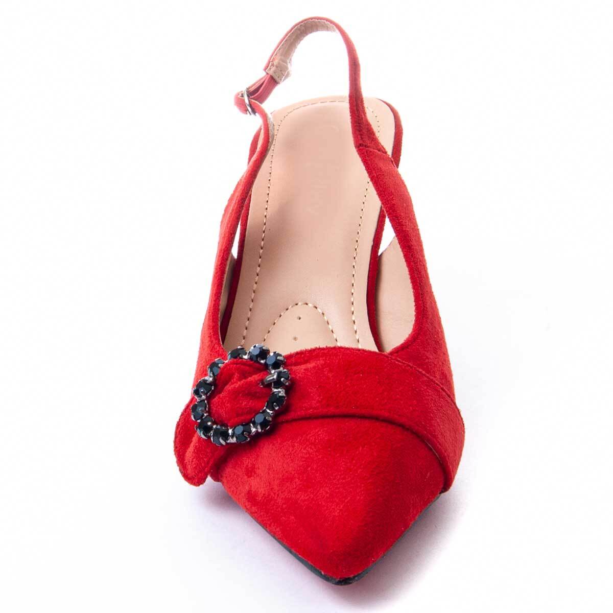 Zapatos de Tacón - Rojo - Altura: 6 cm