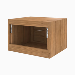 Meuble de salle de bain suspendu en bois de teck 60 cm - Hera