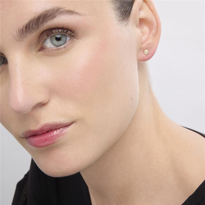 Pendientes acabado oro amarillo de 18k y Circonita Brillante