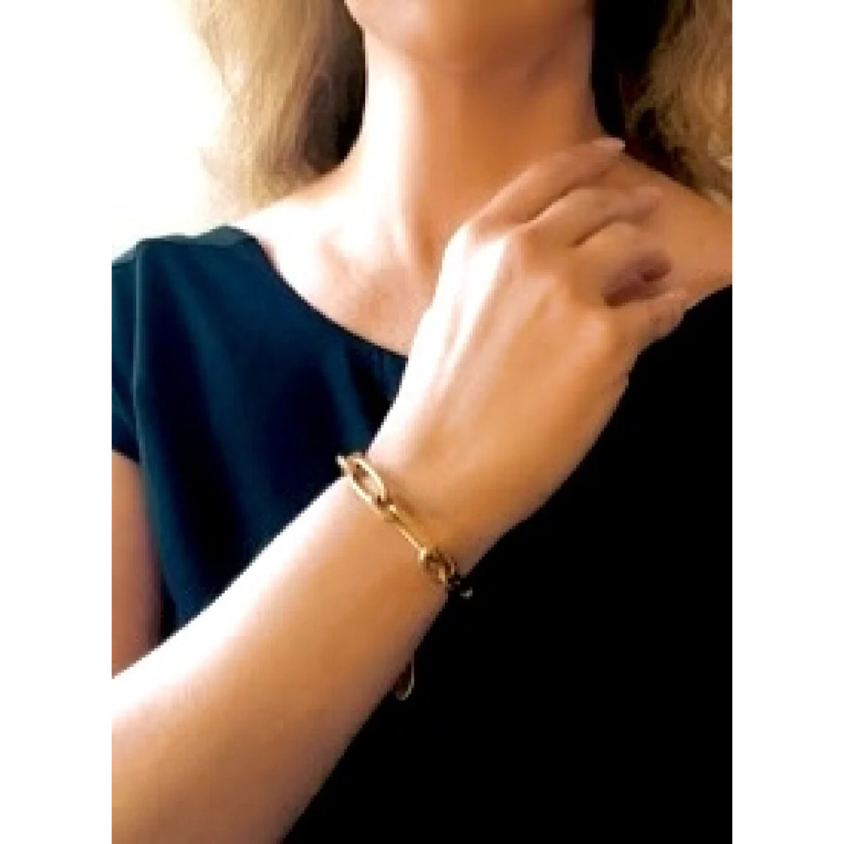 Pulsera Eslabon R chapado bronce