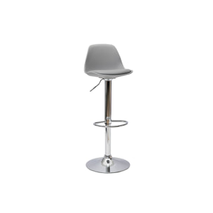 Tabourets de bar design gris clair (lot de 2) STEEVY