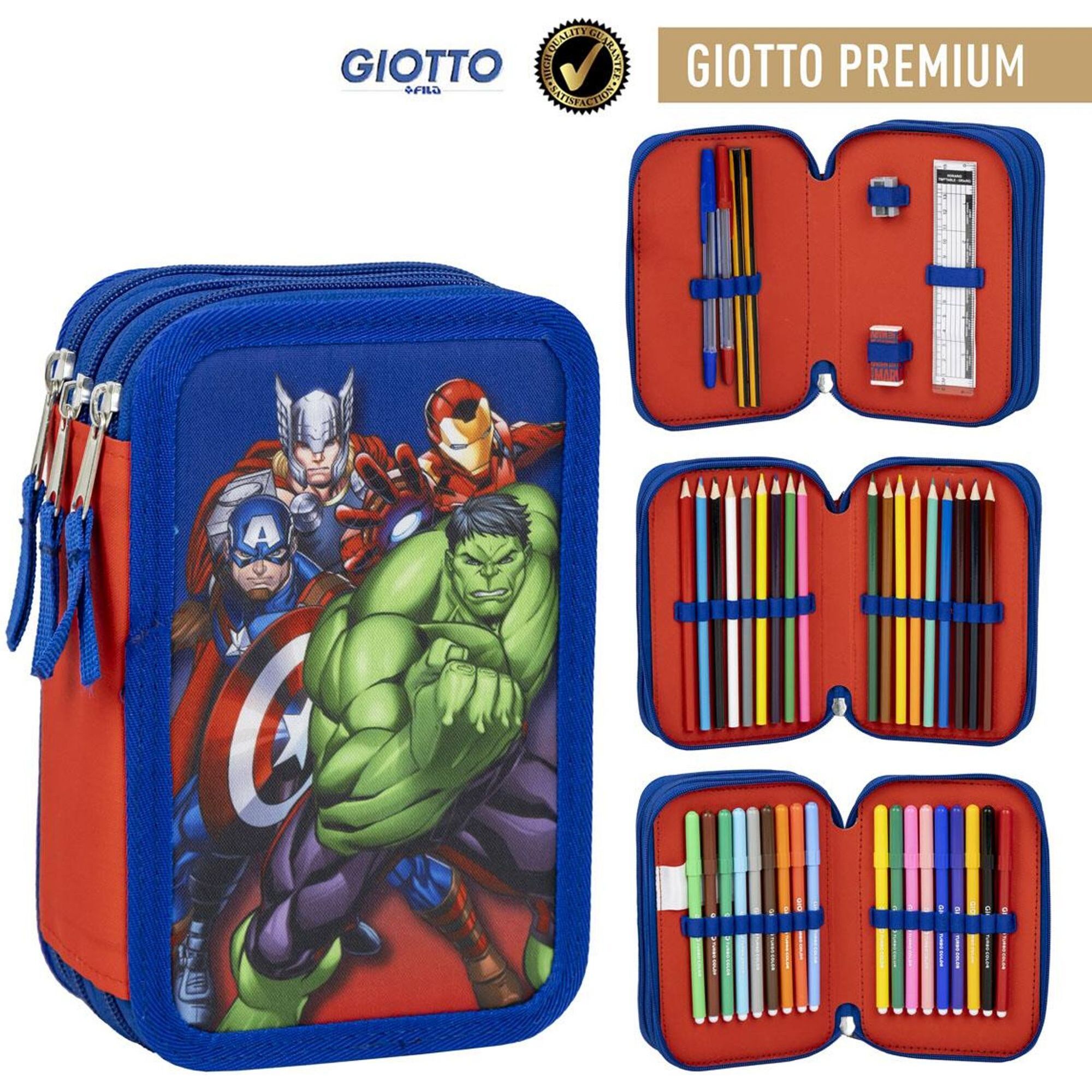 Plumier Con Accesorios Giotto Avengers