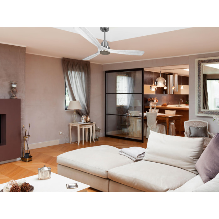 Ventilador de techo Wifi Motor DC Mando a Distancia Hypersilence Memoria MadeiraD166C0466982 PURLINE