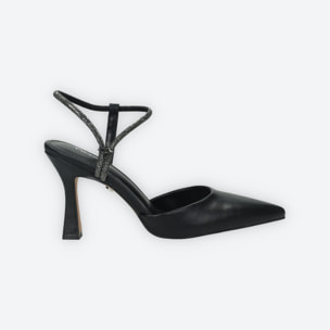 Décolleté sling back Donna Tata Italia Nero