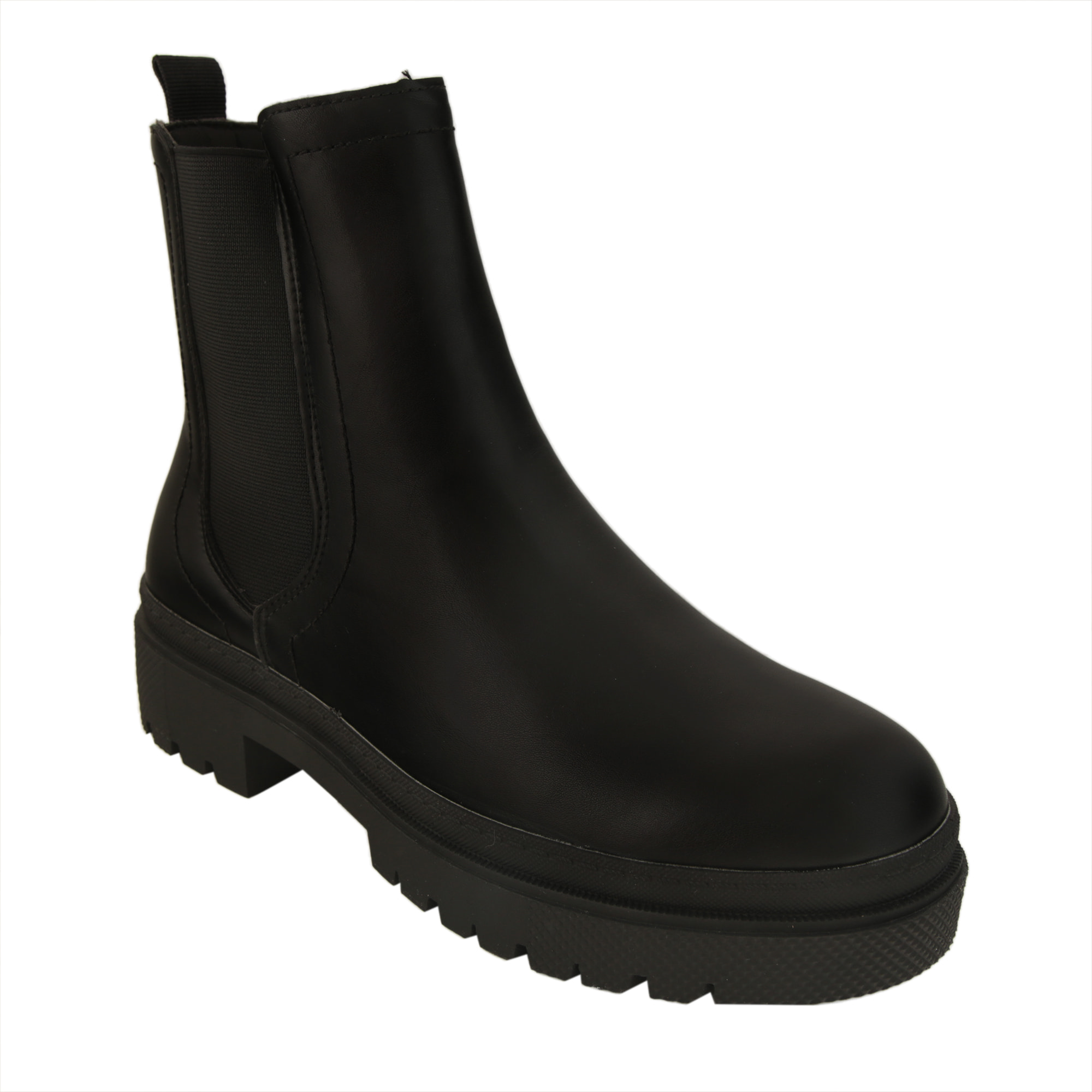 Stivaletti in simil pelle con banda elastica laterale