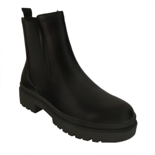 Stivaletti in simil pelle con banda elastica laterale