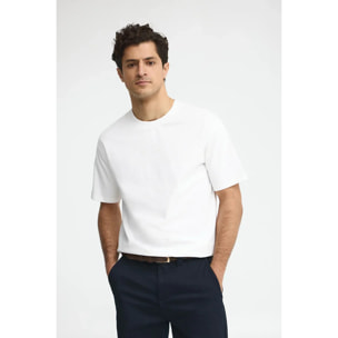 Camiseta blanca de corte relajado con logo engomado Polo Club