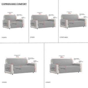 COPRIDIVANO ANTISCIVOLO COMFORT MADE IN ITALY – BIANCO
