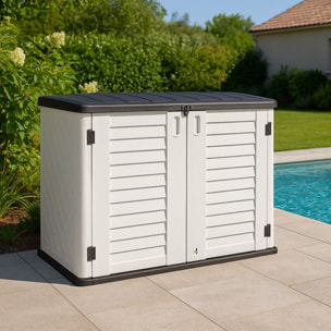 Armadio contenitore basso in resina bianca 125x73x104 cm – Andy