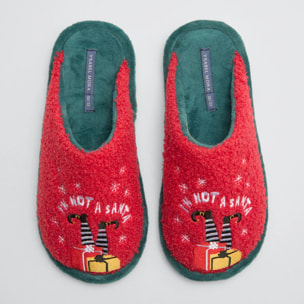 Pantofole per bambini "Non sono Babbo Natale"