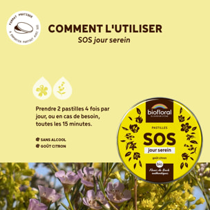 Biofloral - Pastilles SOS Secours Jour - Bio - 50 g