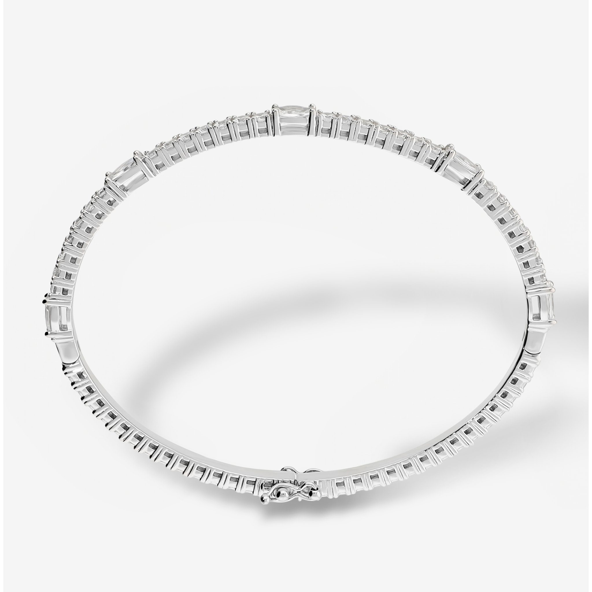 Bracciale Tennis 'Infinity' in Argento 925 con Cubic Zirconia Tonde e a Marquise