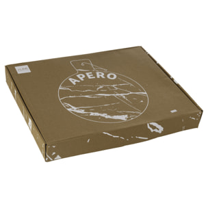 J-Line planche à fromage Rond Apero Marbre - pierre - blanc