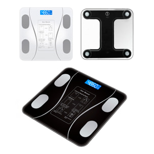 Báscula inteligente con 8 métricas esenciales. Peso, grasa%, IMC, edad corporal, etc.