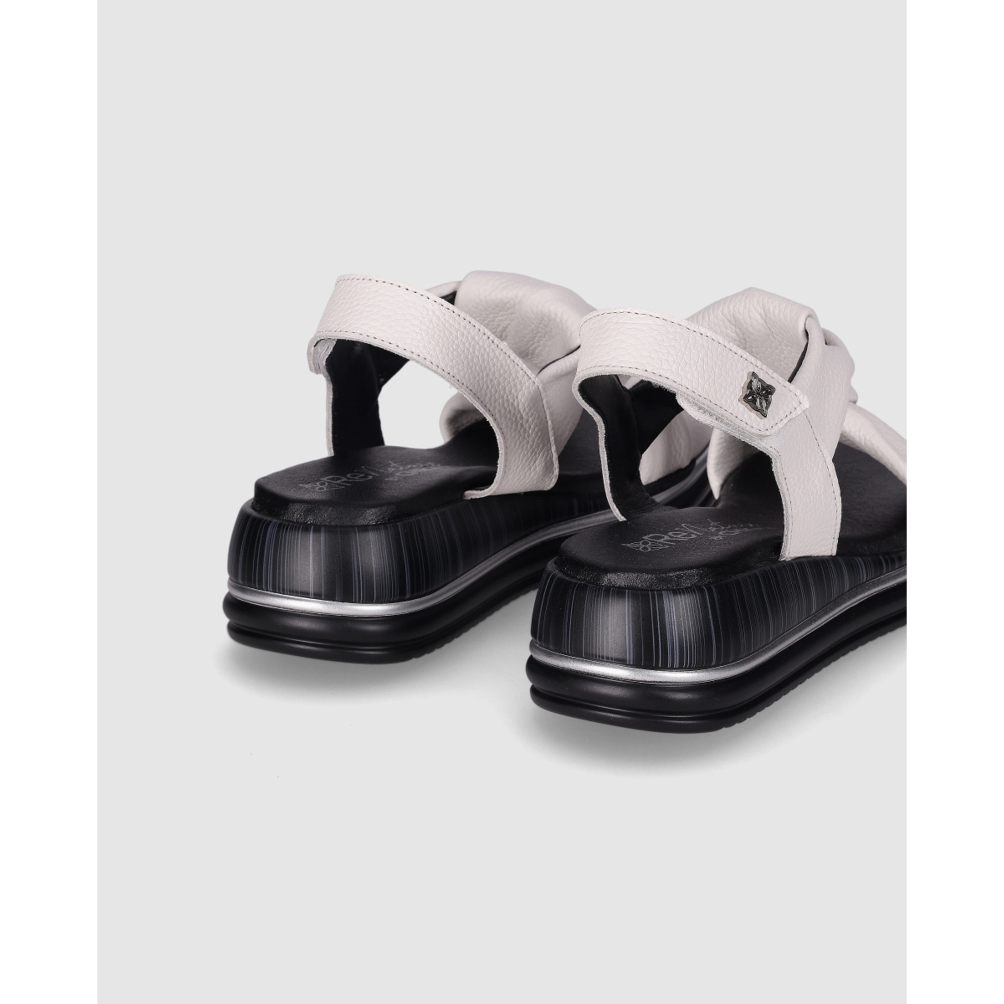 Sandalias de Piel - Blanco - Tacón: 4 cm
