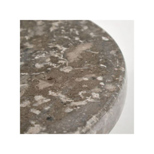 Présentoir à Gâteau Rond sur Pied en Marbre Gris D. 25 cm - VOLT