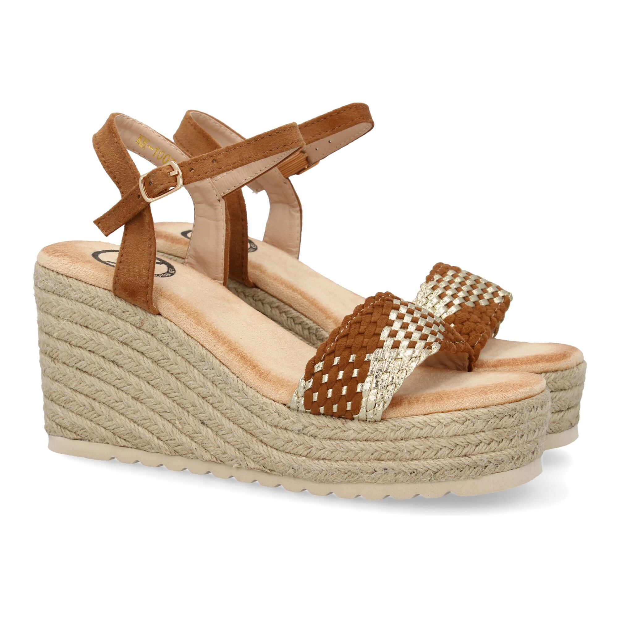 Sandalias de cuña de yute para mujer, comodas y elegantes, diseño moderno.