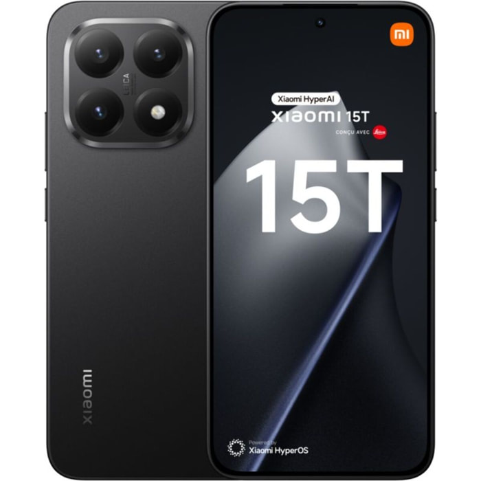 Smartphone XIAOMI 15T concu avec Leica 256Go Noir