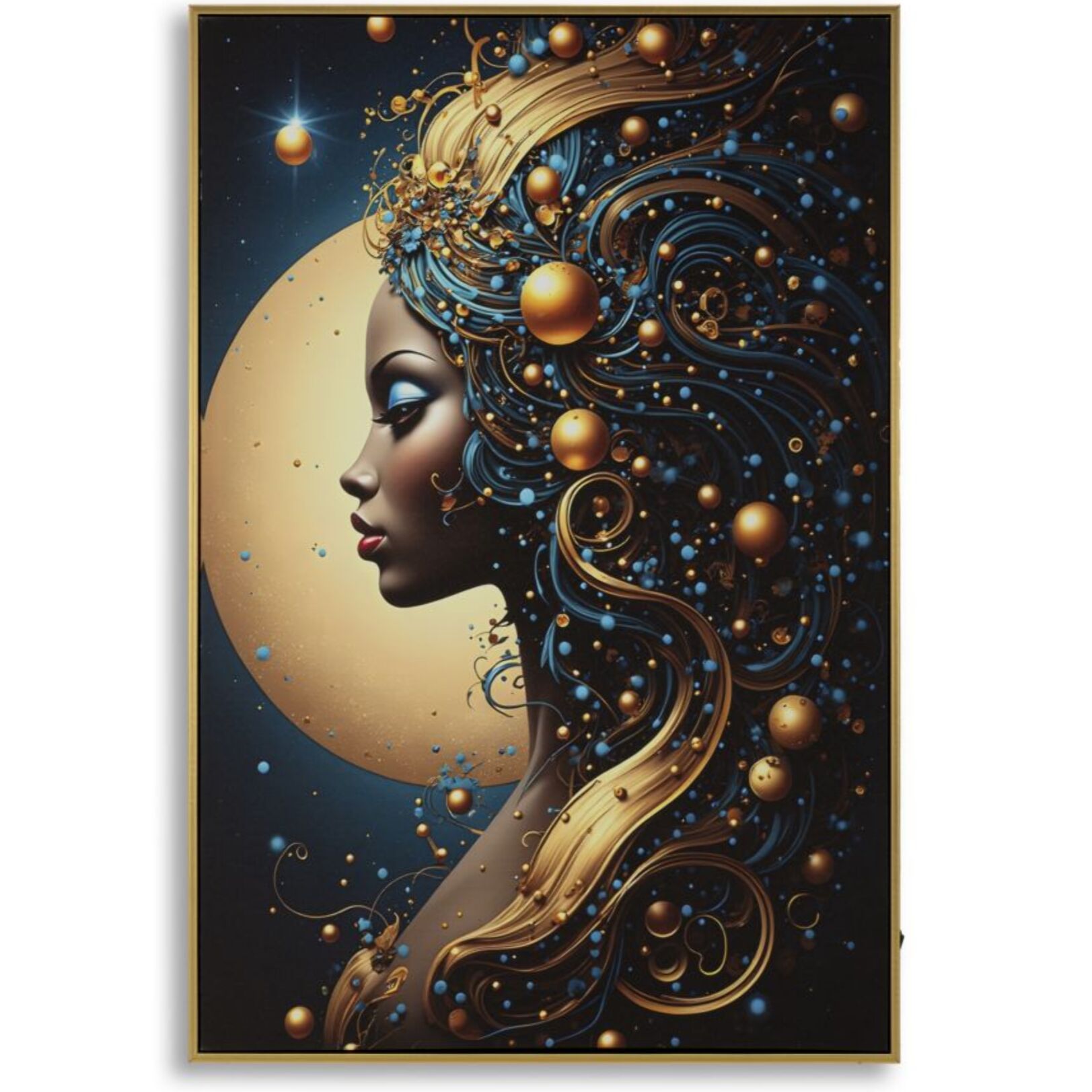 STAMPA C/LED SU TELA LACCATA C/CORNICE MINERVA -B- CM 60X3,5
X90