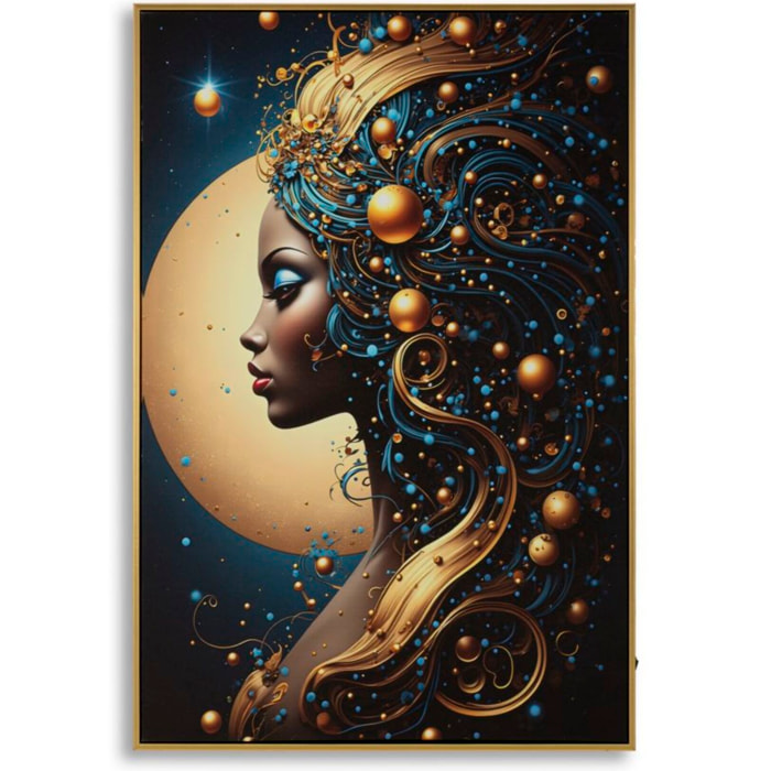 STAMPA C/LED SU TELA LACCATA C/CORNICE MINERVA -B- CM 60X3,5
X90