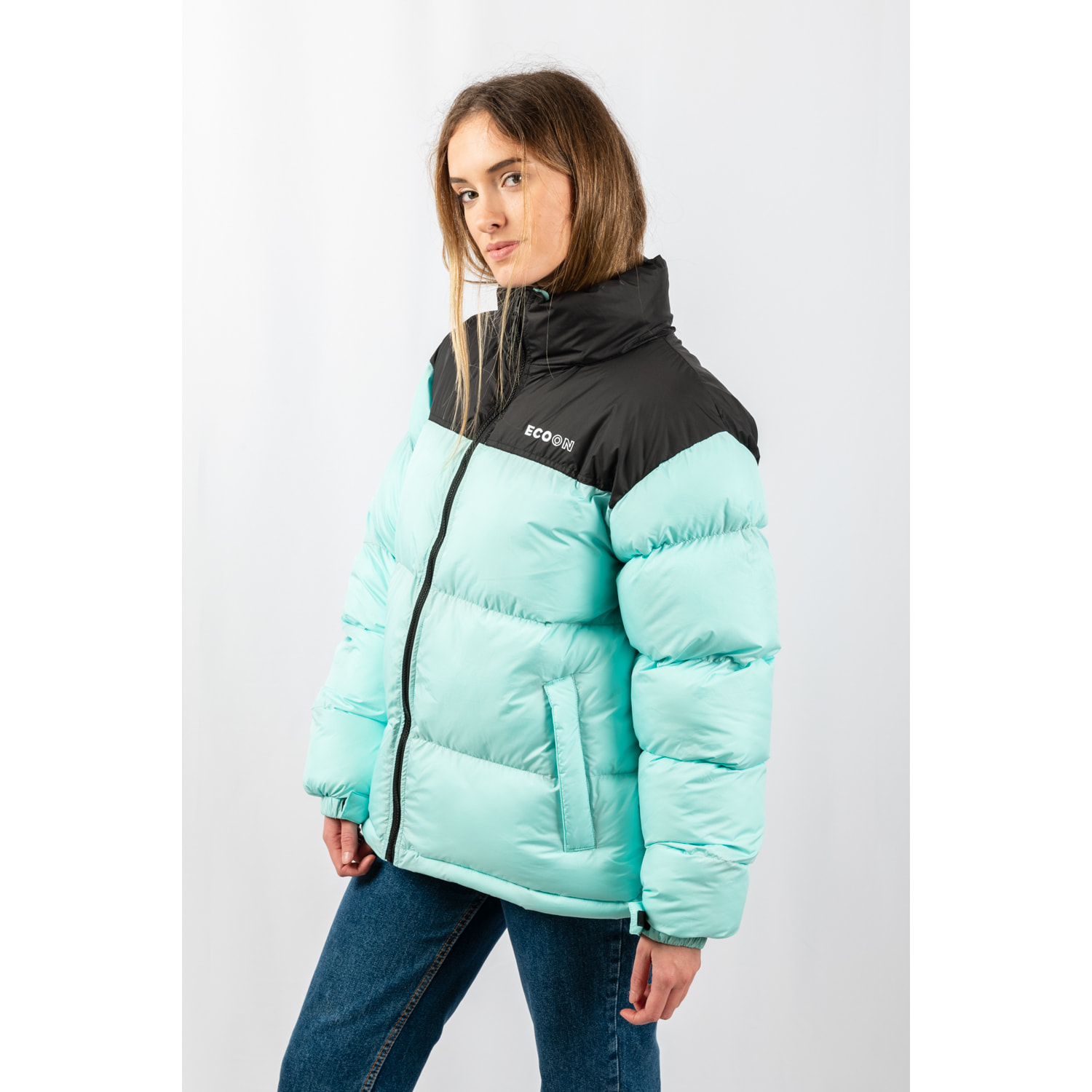 Chaqueta Lisboa short jacket marca ECOON - Turquesa