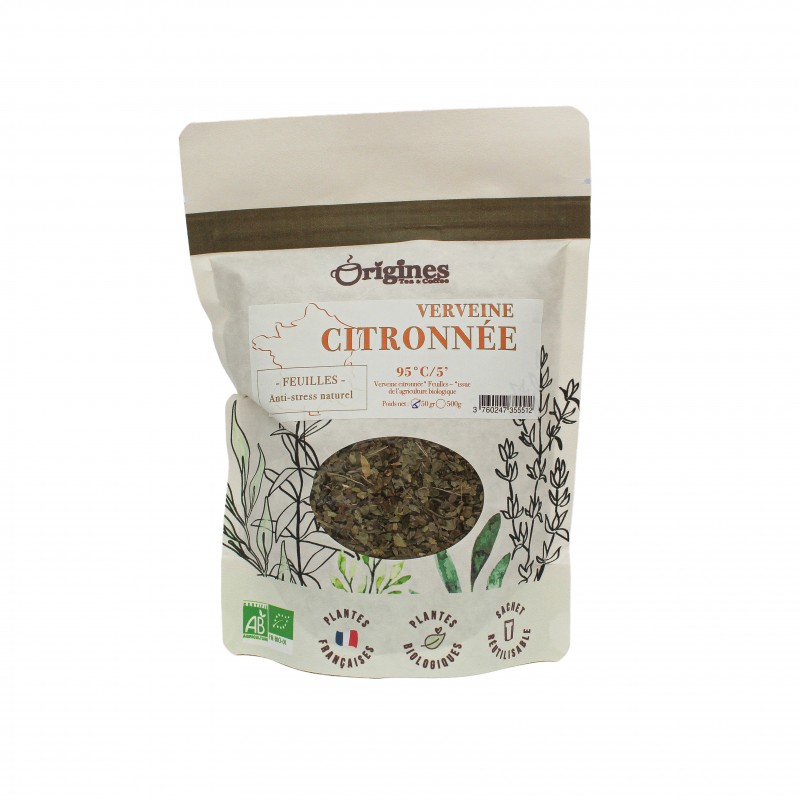 Verveine citronnée Feuilles coupées - Infusion Bio - Sachet 50g