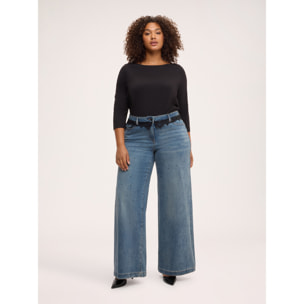 Fiorella Rubino - T-shirt con scollo a barchetta - Nero
