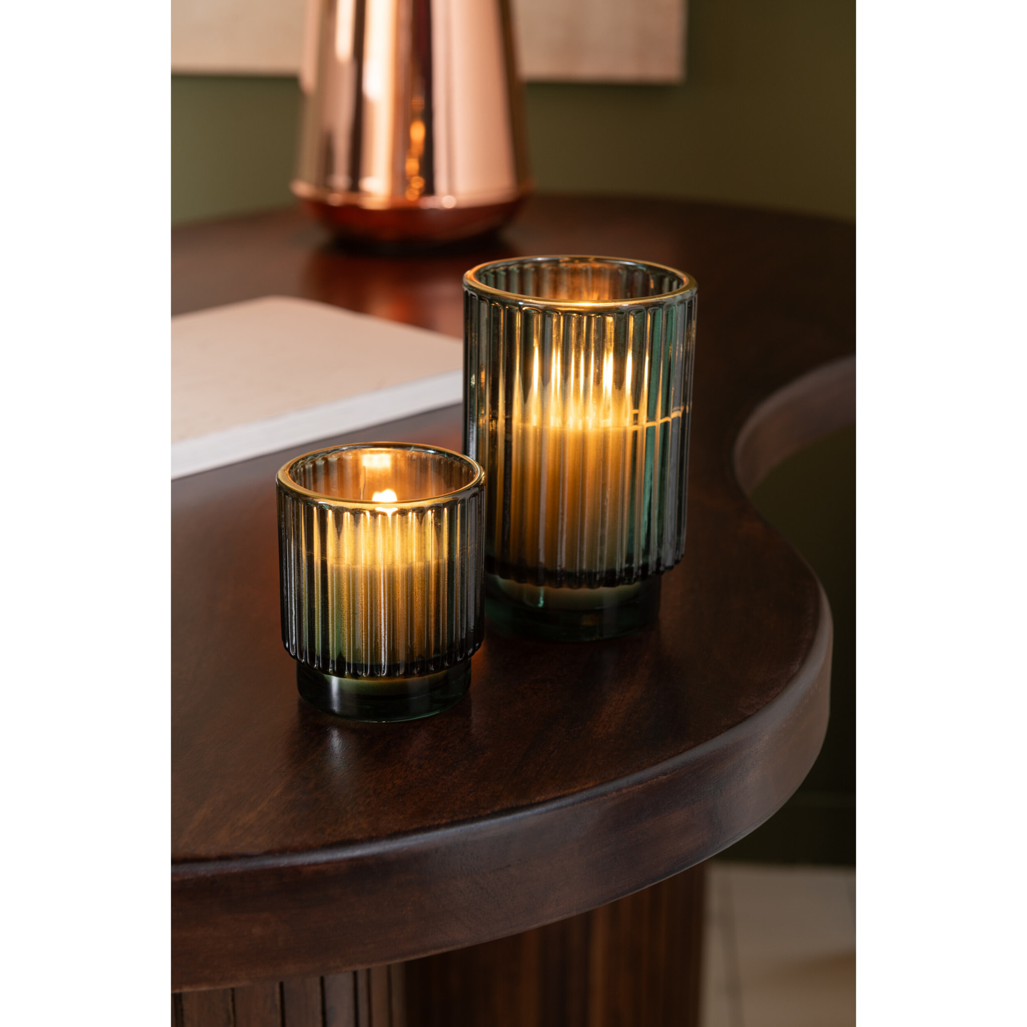 J-Line bougie parfumée Cedar Breeze - cire - vert - large - 30H